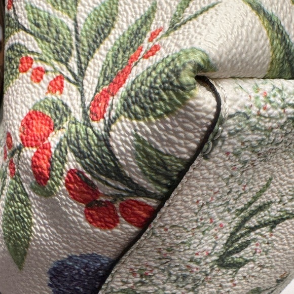 Tory Burch Watercolor Botanical Kerrington Tote Crossbody + Shopping Bag + Dusty - Picture 14 of 16